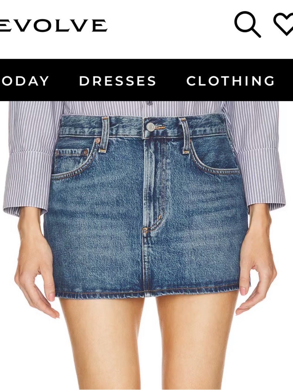 Agolde Alek Mini Denim Skirt